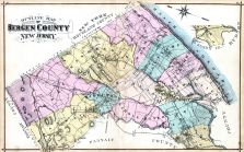 Outline Map, Bergen County 1876